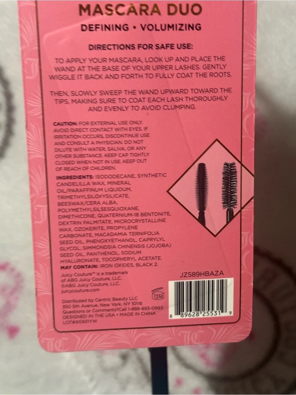 Juicy Couture Mascara Duo — Black & Gold Tubes